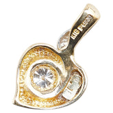 K18YG イエローゴールド Pt900 プラチナ コンビ ダイヤ0.18ct ペンダントトップ レディース 【中古】